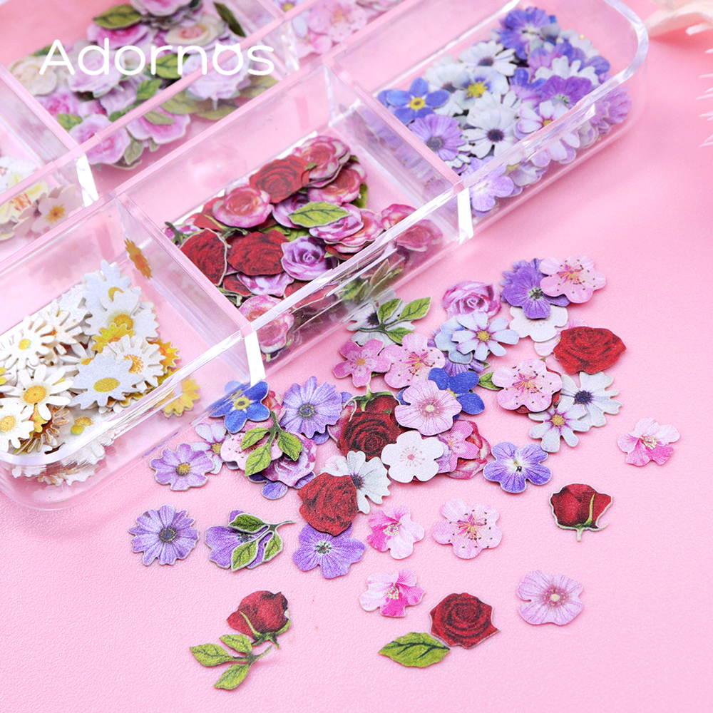 6 Grids Flowers Wood Pulp Chip – Flower Preservation Resin Bewertung und Preis