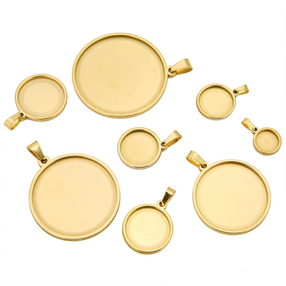 5Pcs/Lot Stainless Steel Round – Bezels Set Pendant Bewertung und Preis