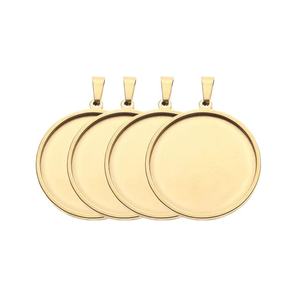 5Pcs/Lot Stainless Steel Round – Bezels Set Pendant Bewertung und Preis