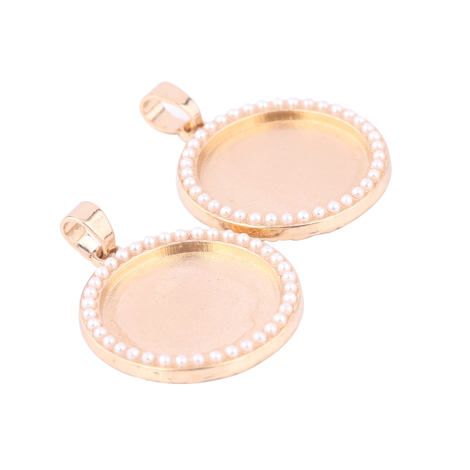 5pcs Kc Gold Pearl Cabochon Ba – Bezels Set Pendant Bewertung und Preis