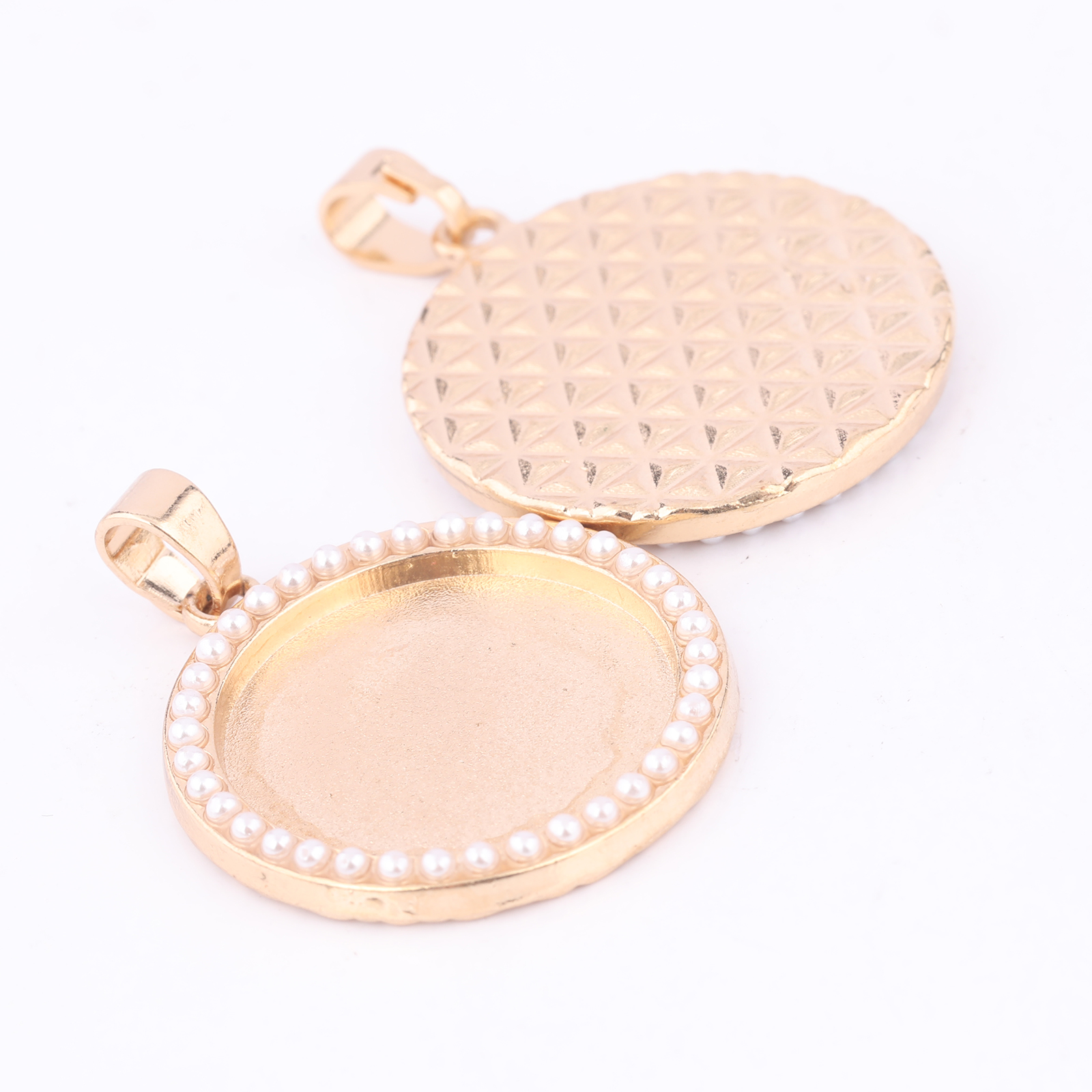 5pcs Kc Gold Pearl Cabochon Ba – Bezels Set Pendant Bewertung und Preis