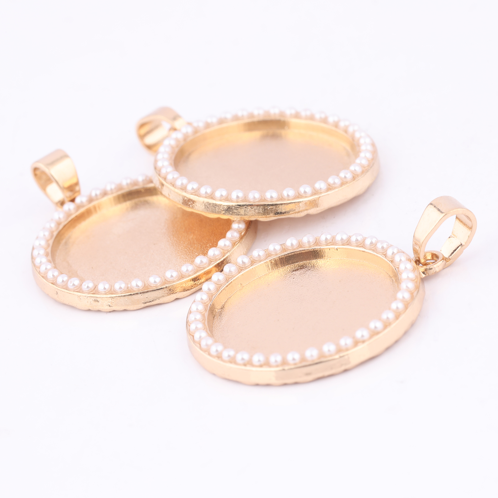 5pcs Kc Gold Pearl Cabochon Ba – Bezels Set Pendant Bewertung und Preis