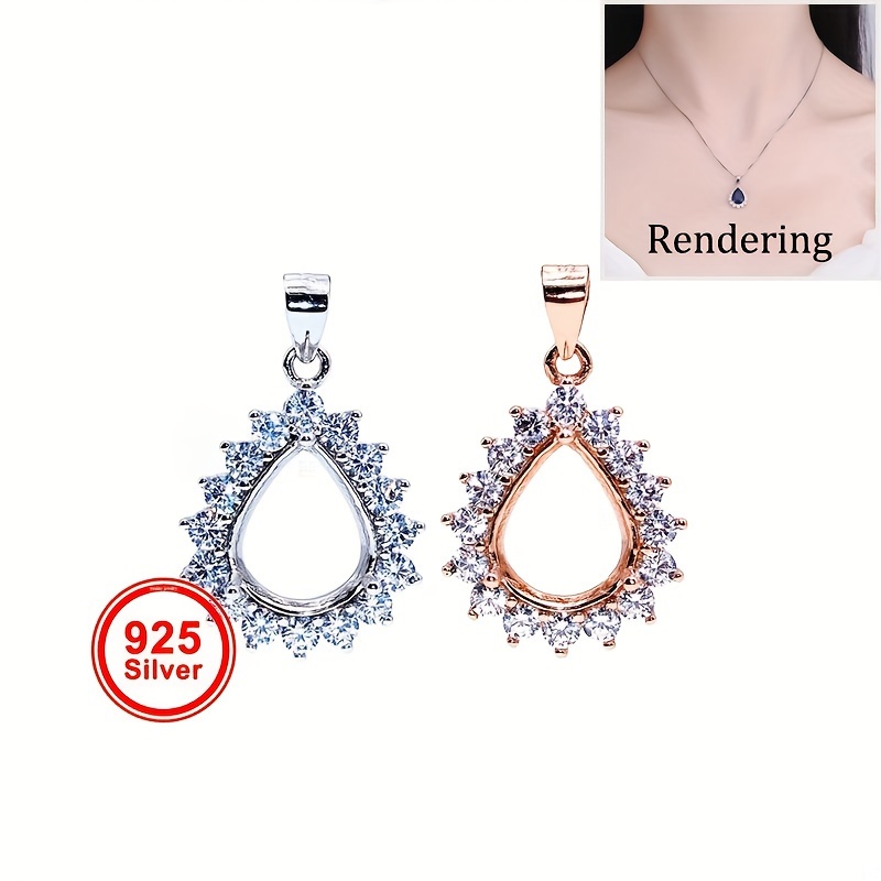 1pc Rose Golden Silvery Tear D – Bezels Set Pendant Bewertung und Preis