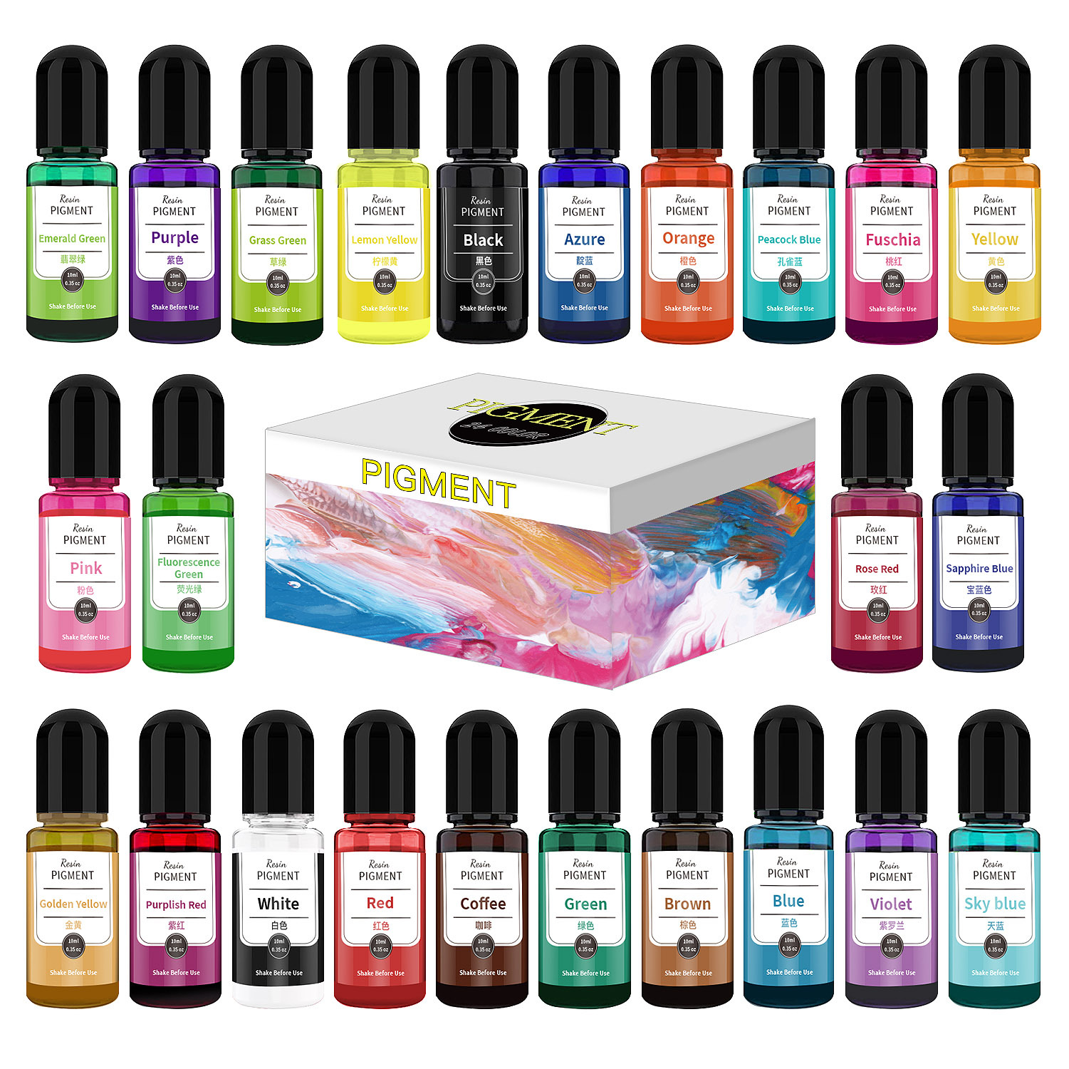 24/30 Colors Set 10ml Epoxy Re – Resin Pigment Set Bewertung und Preis