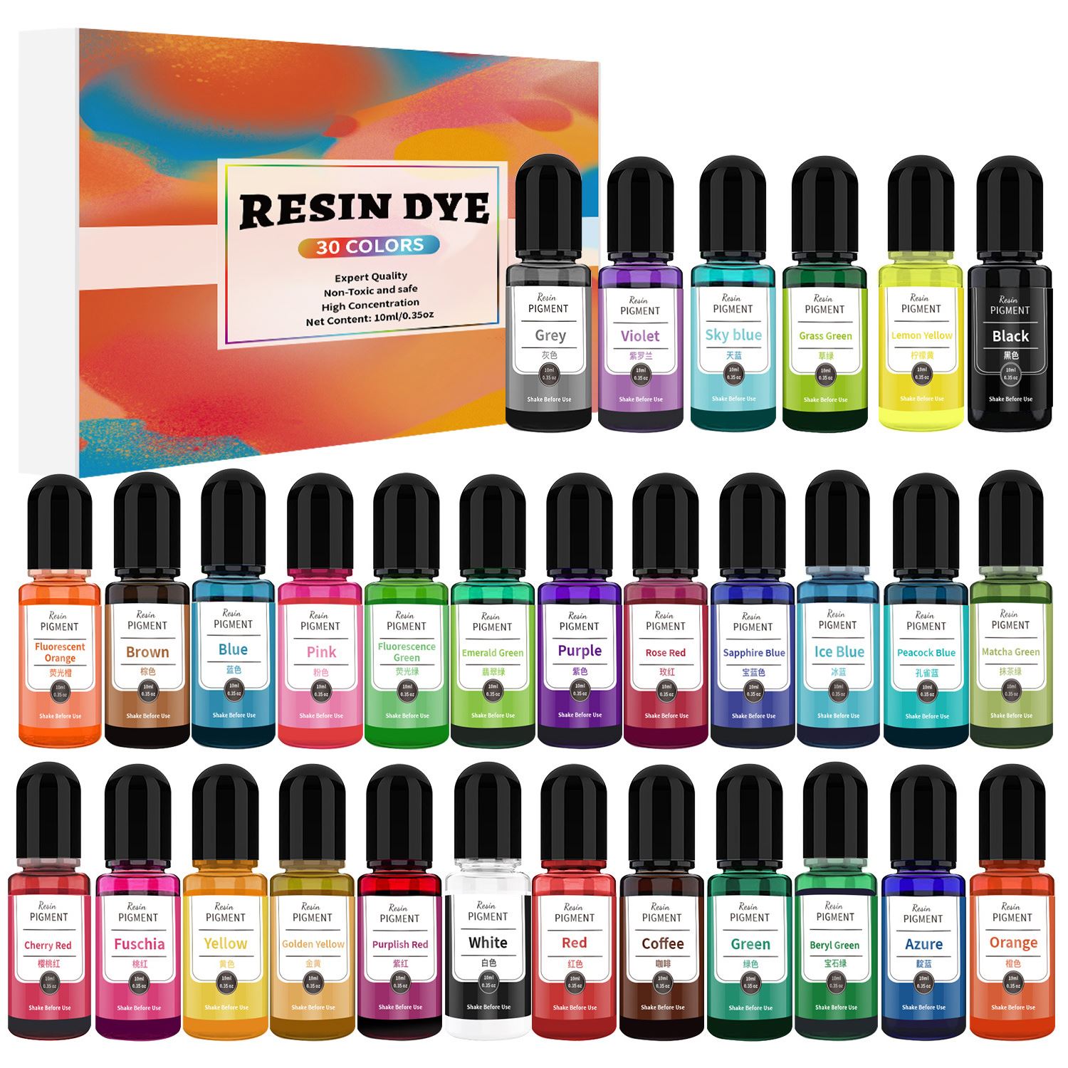 24/30 Colors Set 10ml Epoxy Re – Resin Pigment Set Bewertung und Preis
