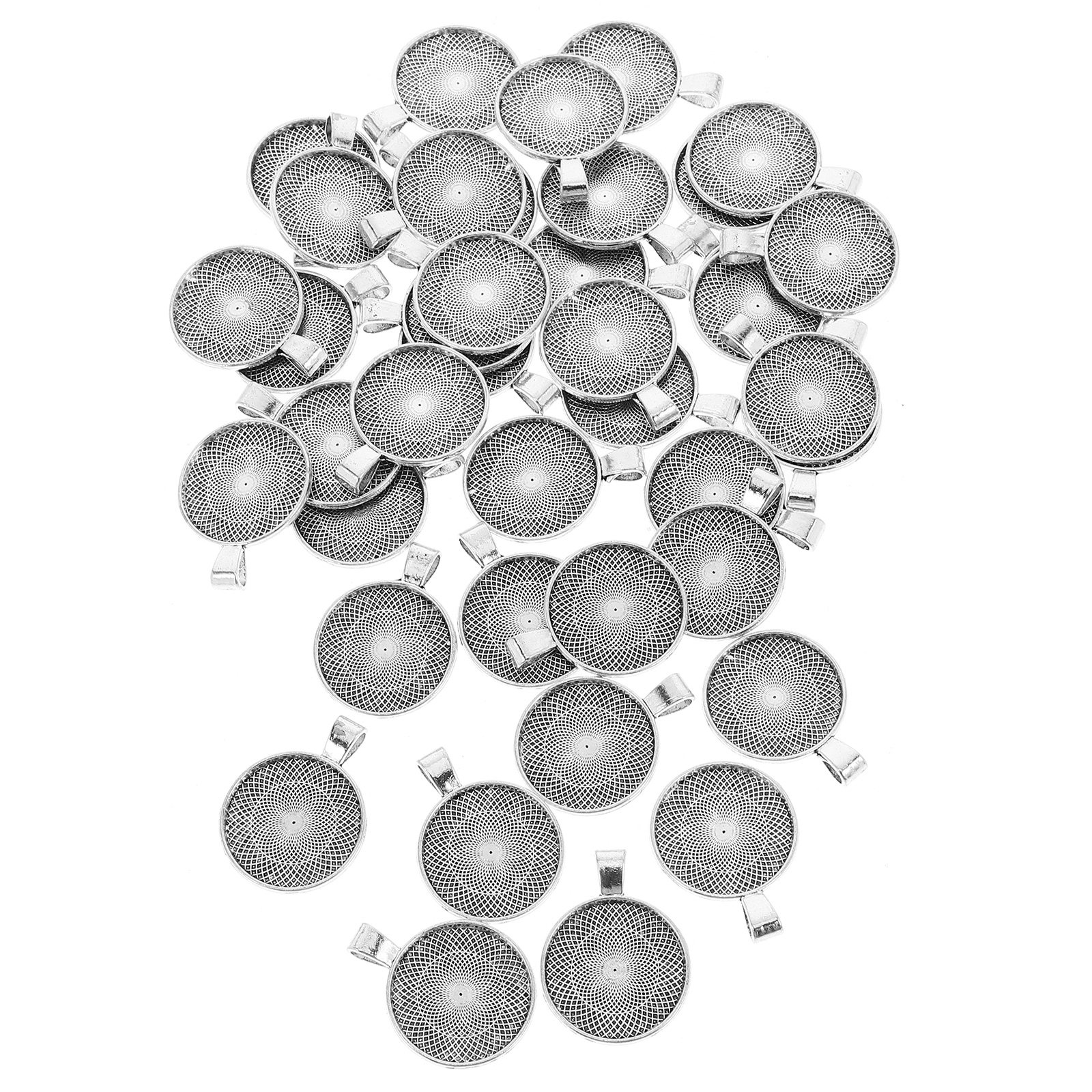 40Pcs Round Pendant Bezels Fla – Resin Crafts Bewertung und Preis
