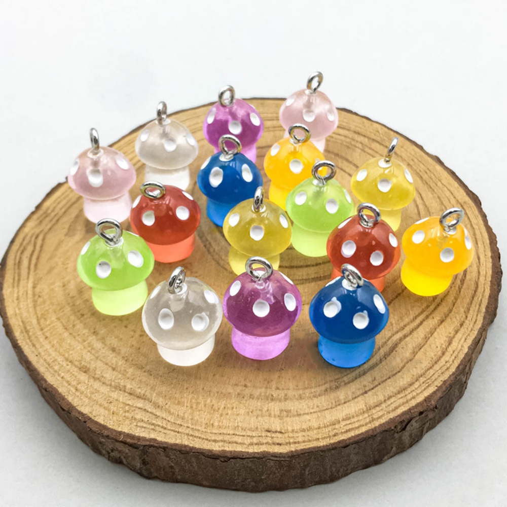 16pcs Luminous Mushroom Charms – Resin Craft Projects Bewertung und Preis