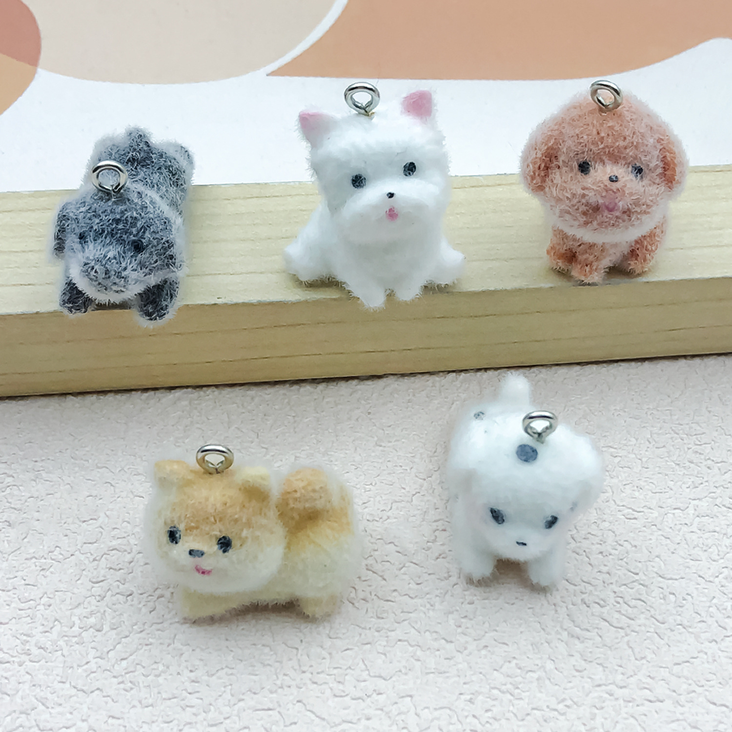 5pcs&1pc Flocked Resin Animal  – Resin Craft Material Bewertung und Preis