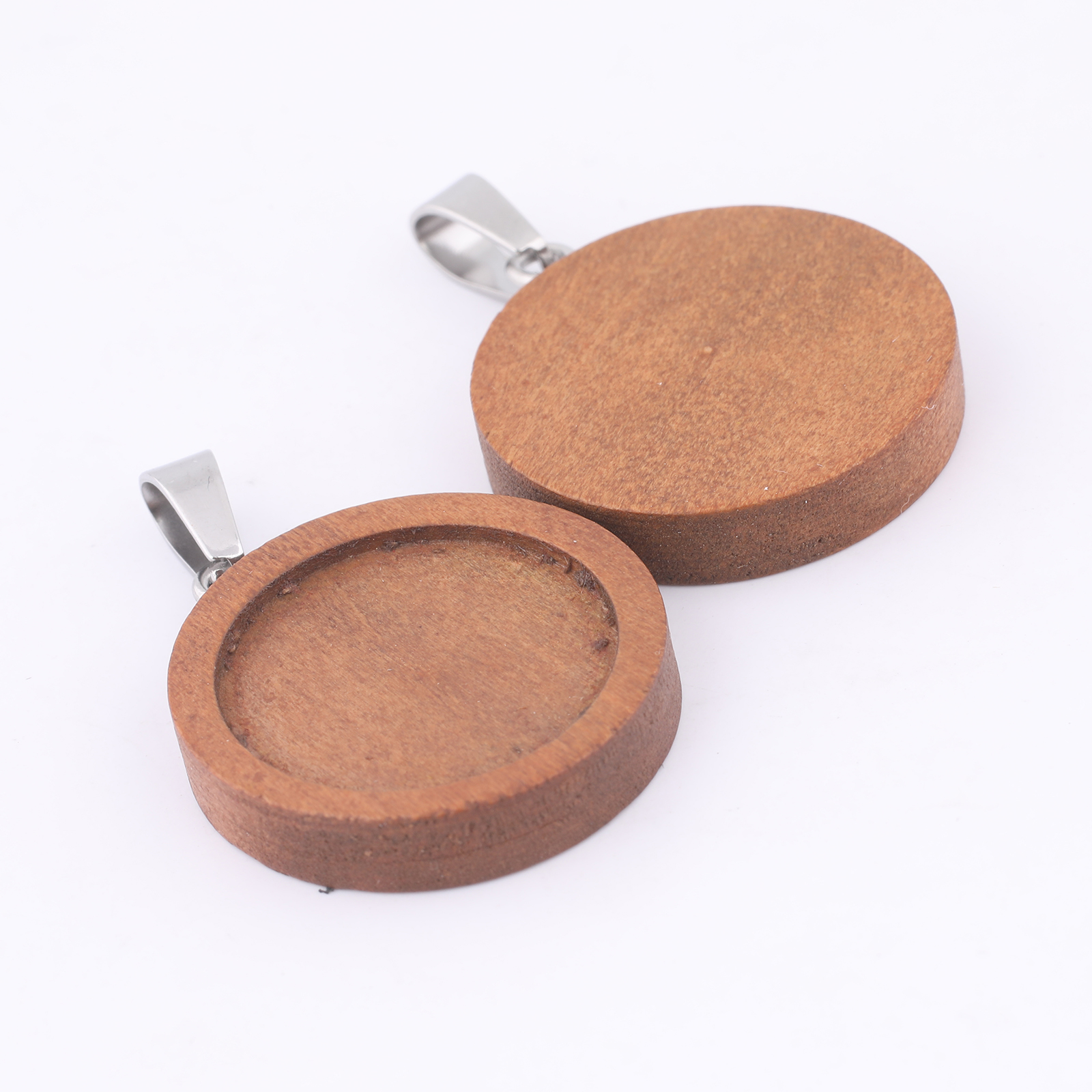 10pcs 20mm Round Wood Cabochon – Bezels Set Pendant Bewertung und Preis