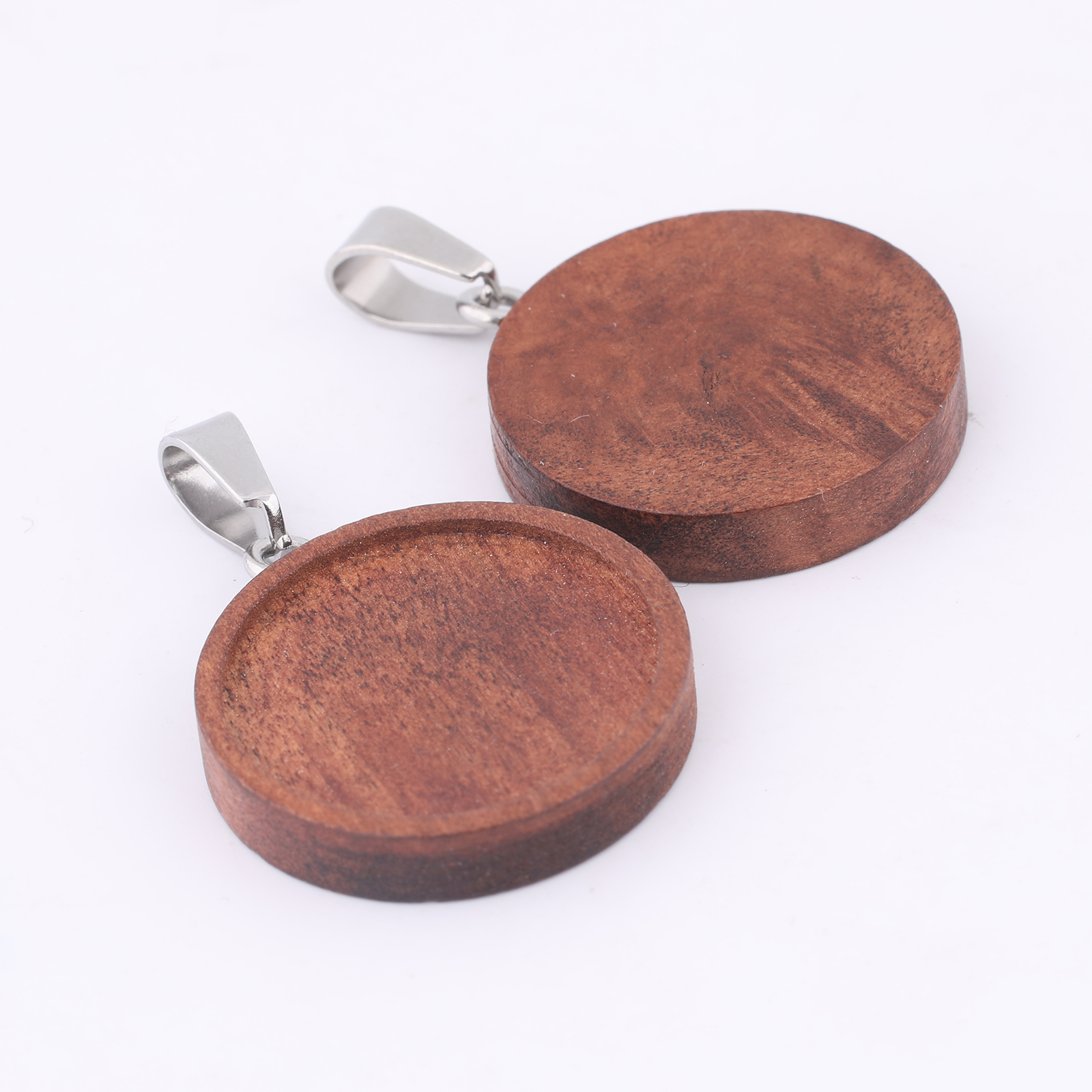 10pcs 20mm Round Wood Cabochon – Bezels Set Pendant Bewertung und Preis