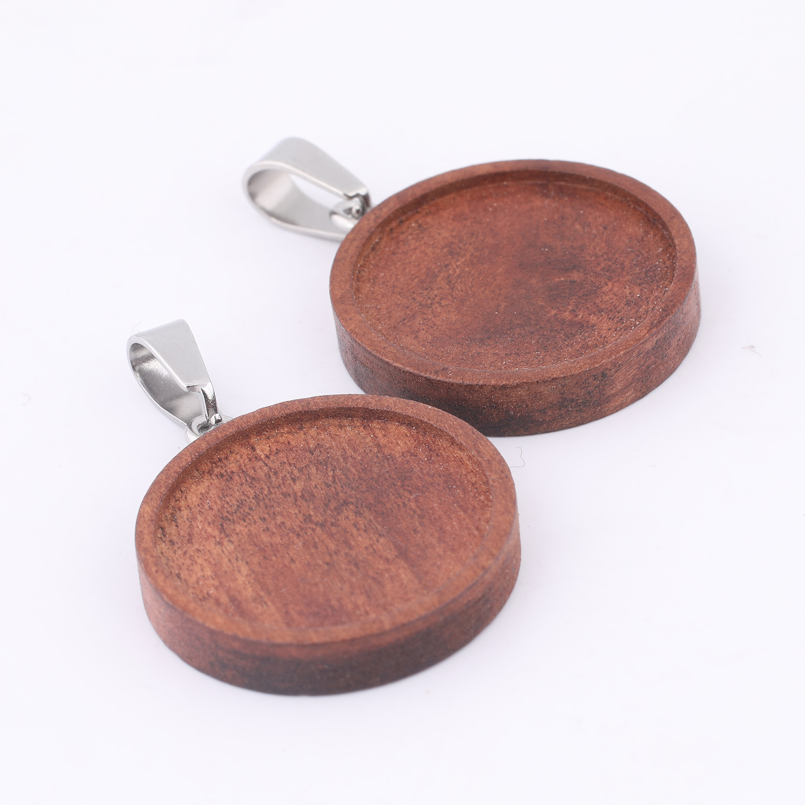 10pcs 20mm Round Wood Cabochon – Bezels Set Pendant Bewertung und Preis