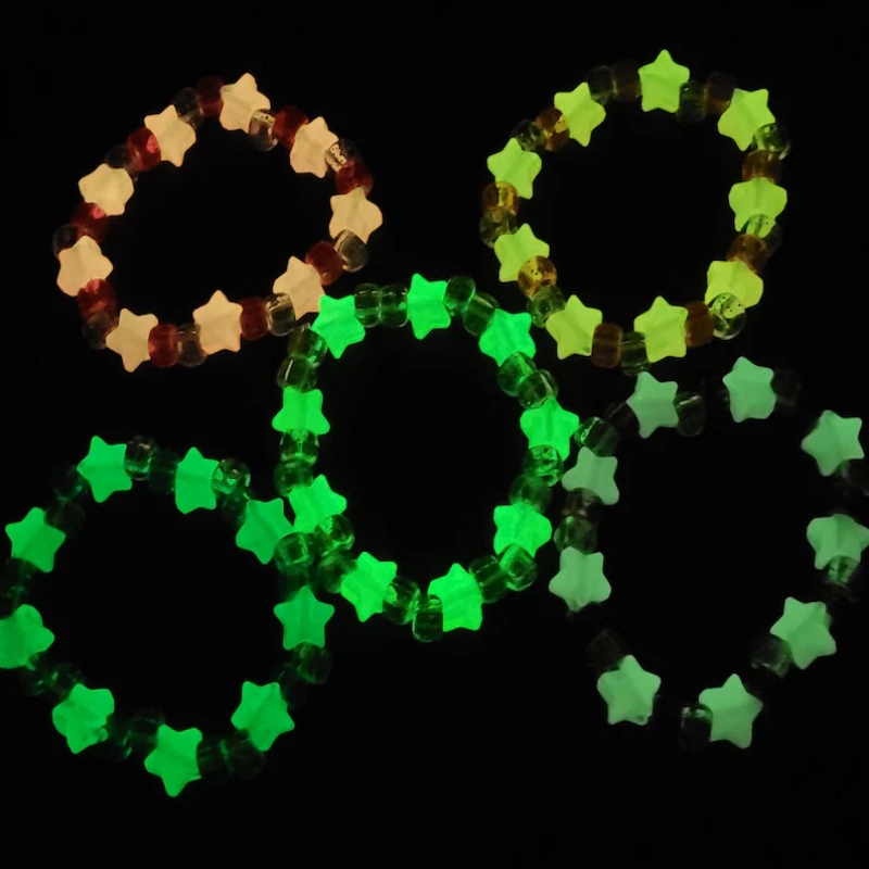 5 Glow star kandi bracelet set – Resin Glitter Pack Bewertung und Preis