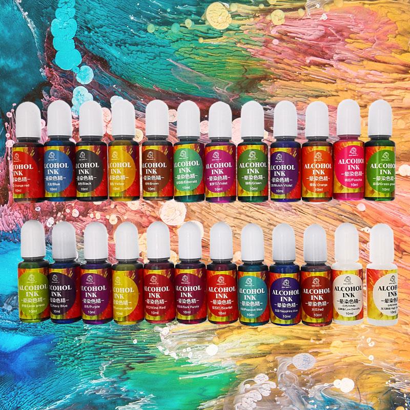 24 Color 10ml Art Ink Alcohol  – Resin Dye Alcohol Bewertung und Preis