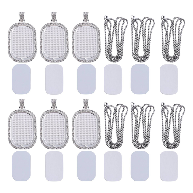 WORTHOWN-48Pcs Sublimation Rhi – Bezels Set Pendant Bewertung und Preis