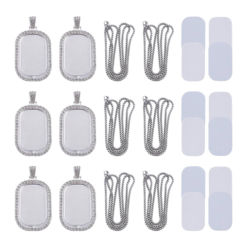 WORTHOWN-48Pcs Sublimation Rhi – Bezels Set Pendant Bewertung und Preis