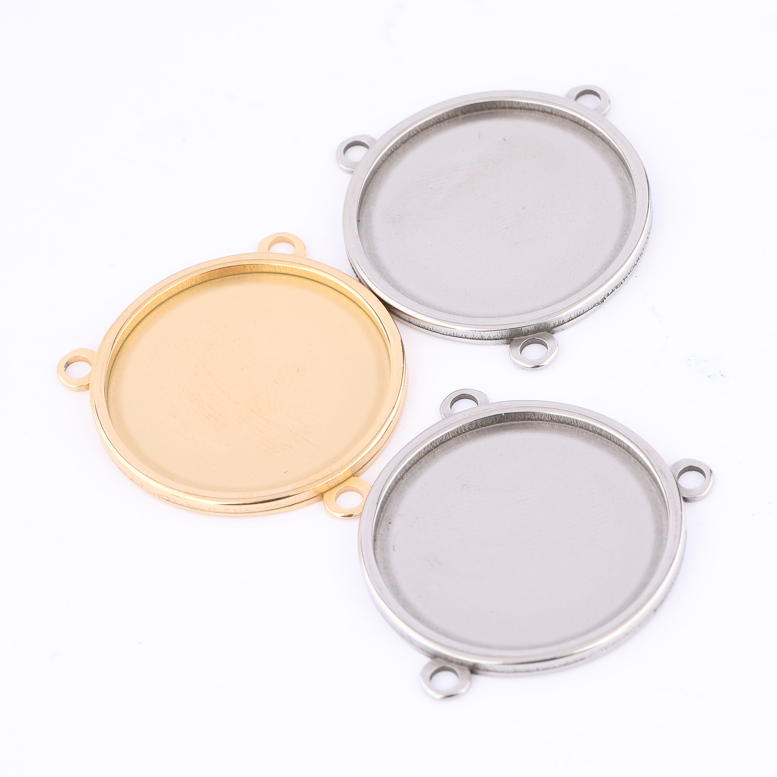 5pcs Stainless Steel Gold Plat – Bezels Set Pendant Bewertung und Preis