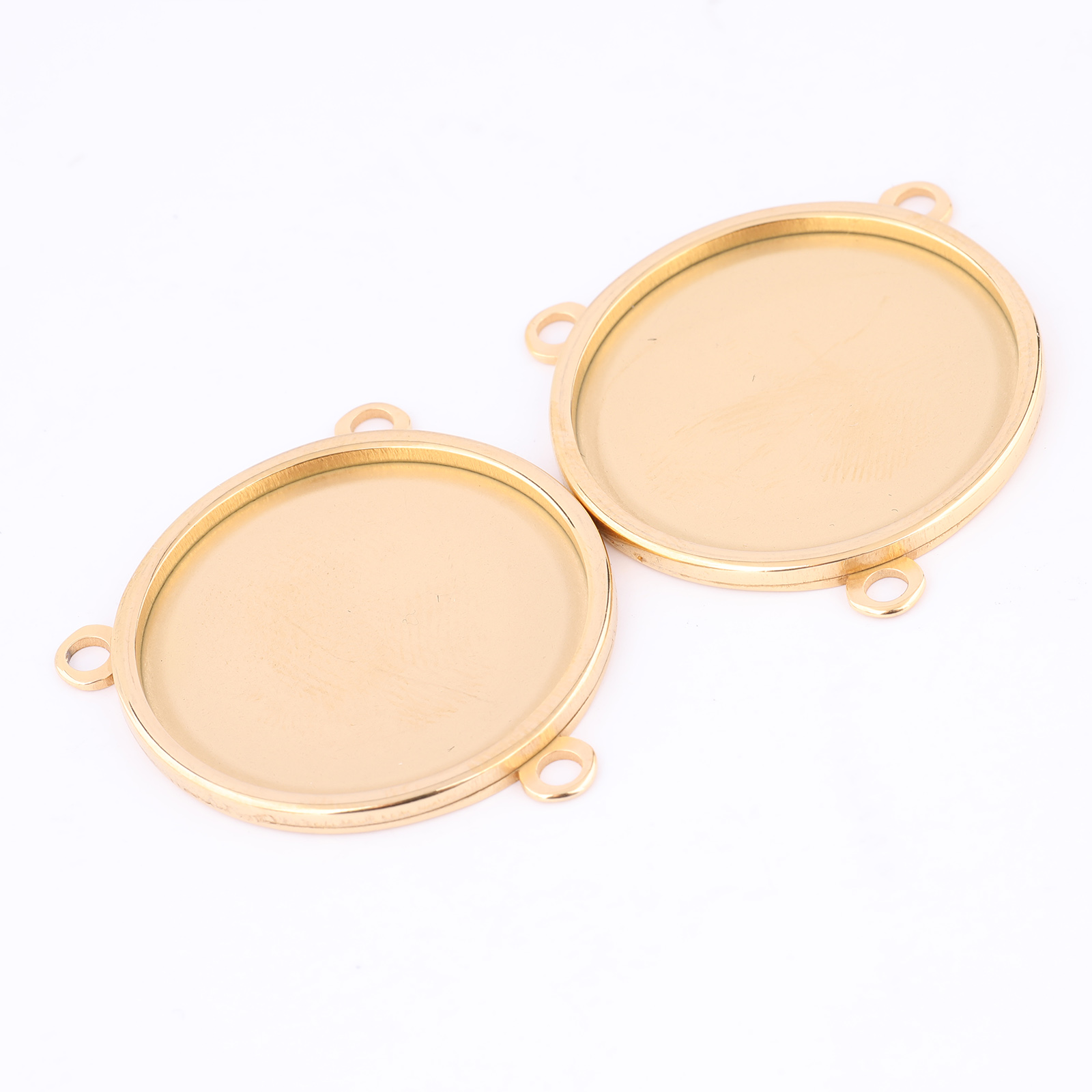 5pcs Stainless Steel Gold Plat – Bezels Set Pendant Bewertung und Preis