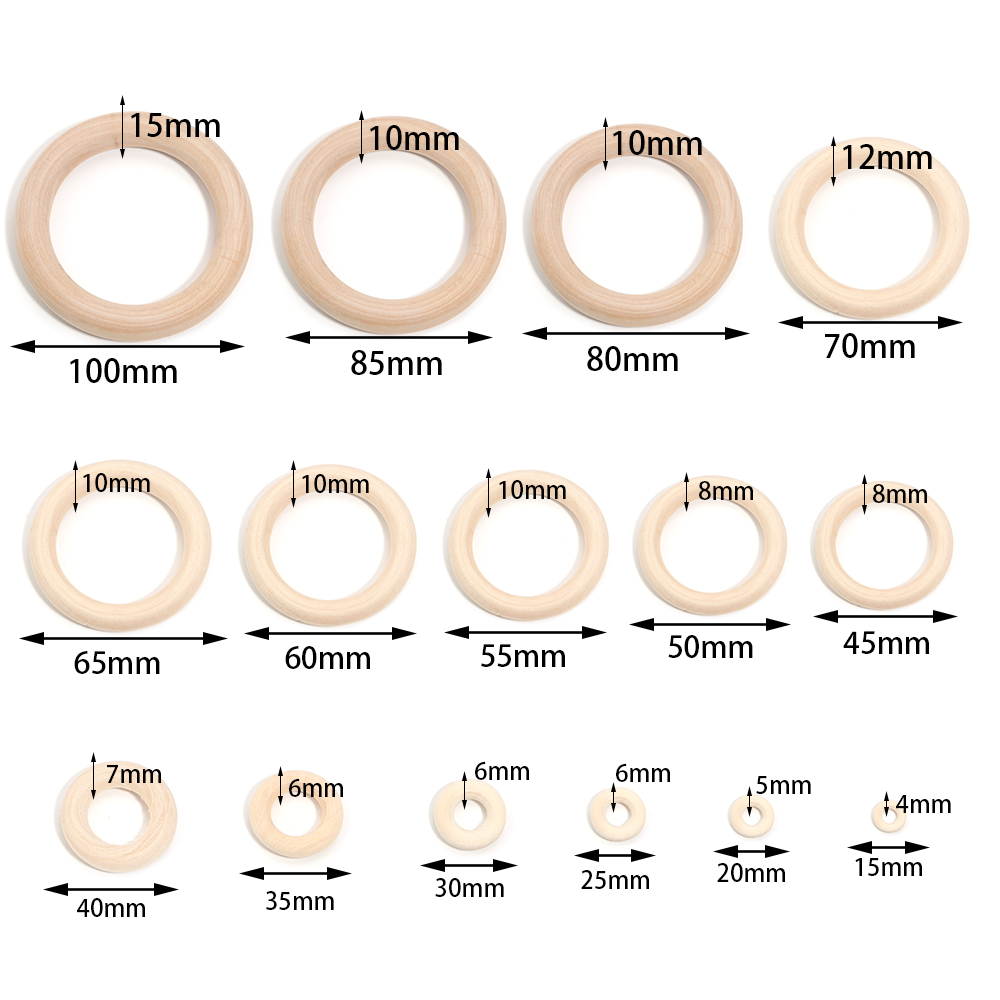 2-10pcs/lot Round Natural Wood – Wood Ring Blank Bewertung und Preis