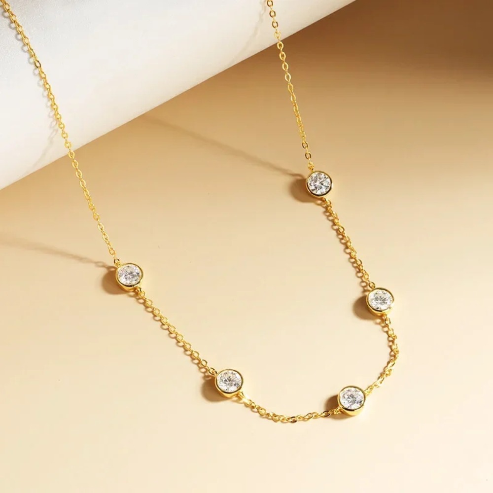 GRA Certified 5mm Moissanite N – Bezels Set Pendant Bewertung und Preis