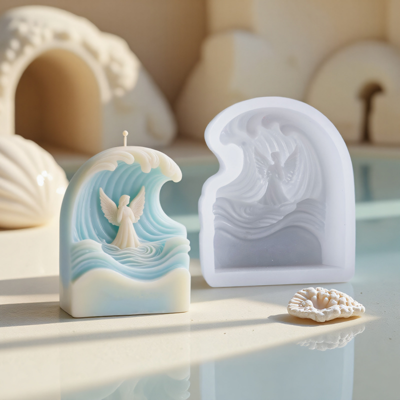 2pcs Wave Angel Silicone Mold  – Resin Ocean Wave Mold Bewertung und Preis